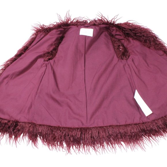 Zara Girls Outerwear Vest Burgundy 7/8 - Picture 3 of 10